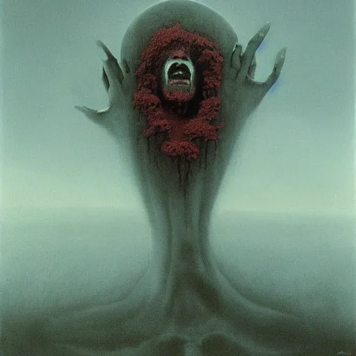 Prompt: terror by zdzisław beksinski, by zdzisław beksinski, by zdzisław beksinski, by zdzisław beksinski, by zdzisław beksinski