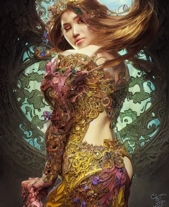 Prompt: monster energy drink, fantasy, intricate, elegant, highly detailed, colorful, vivid color, digital painting, artstation, concept art, art by artgerm and greg rutkowski and alphonse mucha and ruan jia