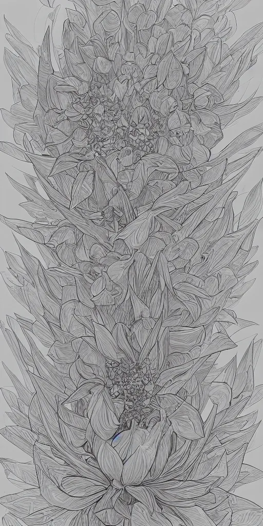 Prompt: highly detailed beautiful photography of flower, sharp focus, dramatic, dynamic lighting, elegant, harmony, beauty, masterpiece, by durero, by moebius, by josan gonzalez, pencil draw