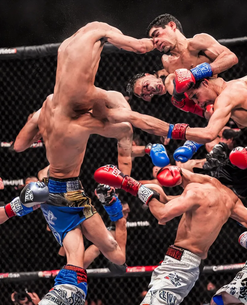 Image similar to chito vera knocks out dominick cruz via headkick, by annie leibovitz and steve mccurry, natural light, detailed face, canon eos c 3 0 0, ƒ 1. 8, 3 5 mm, 8 k, medium - format print