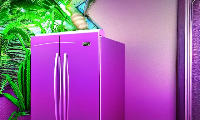 Colorful Psychedelic Texture Purple Blue Refrigerator Fridge