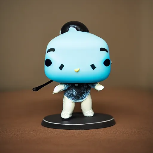 Image similar to narwhal as a funko pop doll, cinematic shot, dramatic lighting, ultra detailed