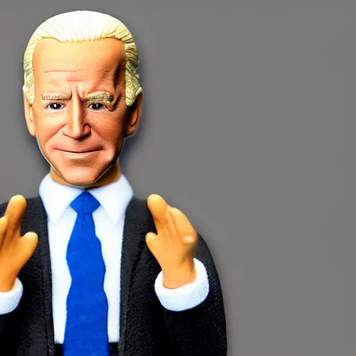 Prompt: joe biden action figure, high resolution product photography