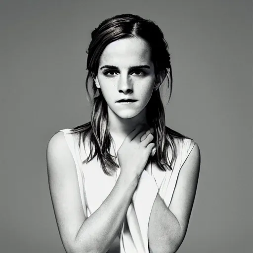 Image similar to Emma Watson, angelical portrait