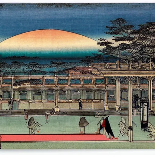 Prompt: milan by hiroshige