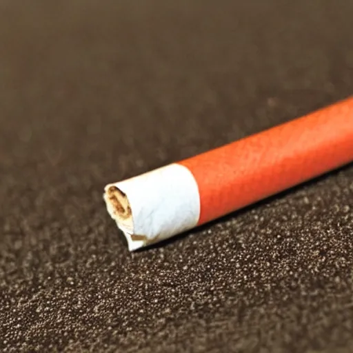 Prompt: poorly rolled cigarette