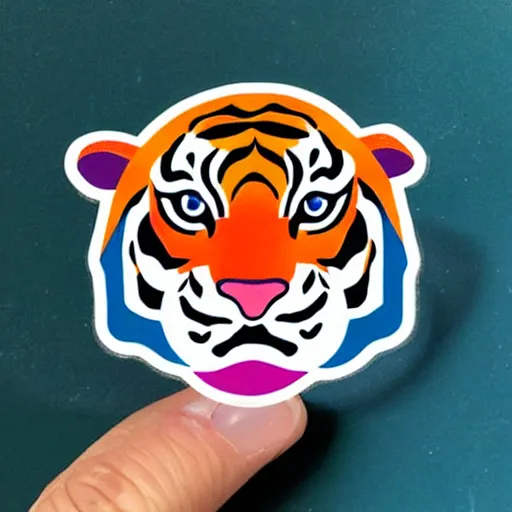 Image similar to A nice colorful tiger sticker