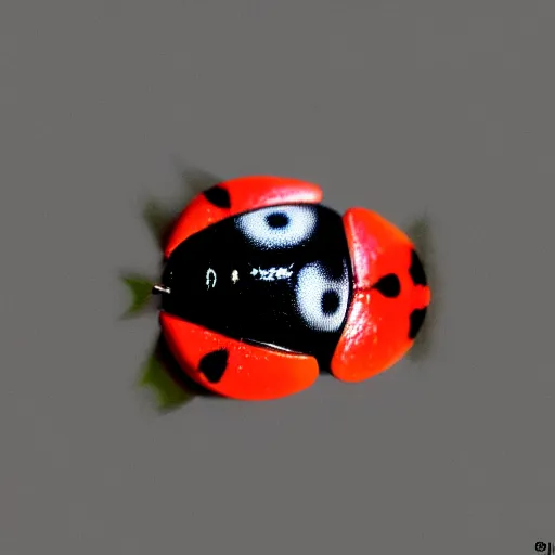 Prompt: a feline ladybug - cat - hybrid, animal photography