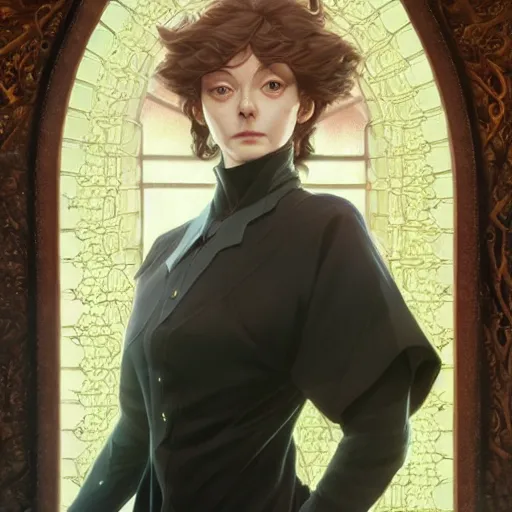 Prompt: ultra realistic illustration, professor mcgonagall anime, intricate, elegant, highly detailed, digital painting, artstation, concept art, smooth, sharp focus, illustration, art by artgerm and greg rutkowski and alphonse mucha