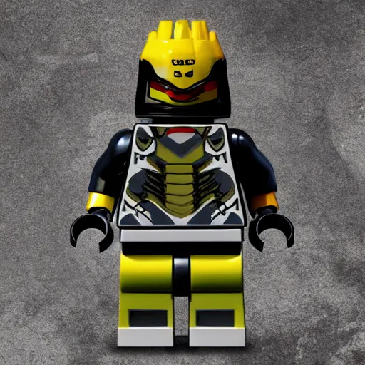 Image similar to the predator as a lego minifigure, product photo, 8 k