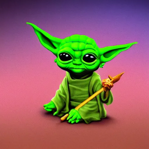 Image similar to cute isometric baby yoda