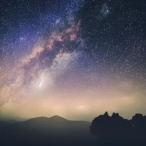 Image similar to HD Dslr professional photograph of landscape and a sky full of beautiful stars