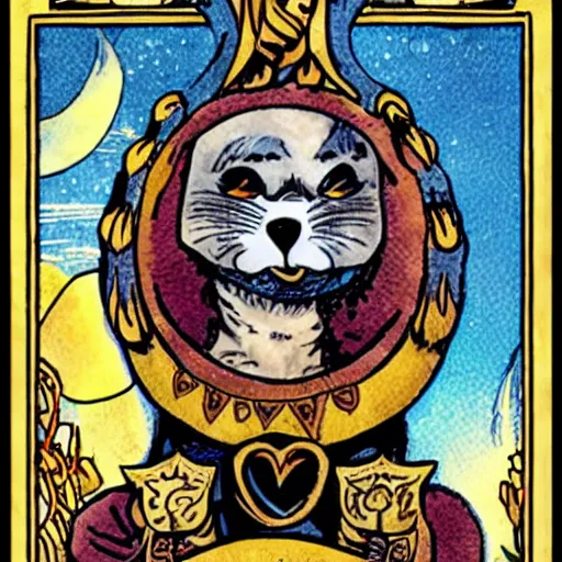 Prompt: tarot cards featuring cringe furry oc fursonas