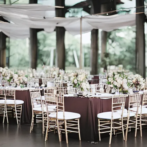 Prompt: ultra modern wedding reception