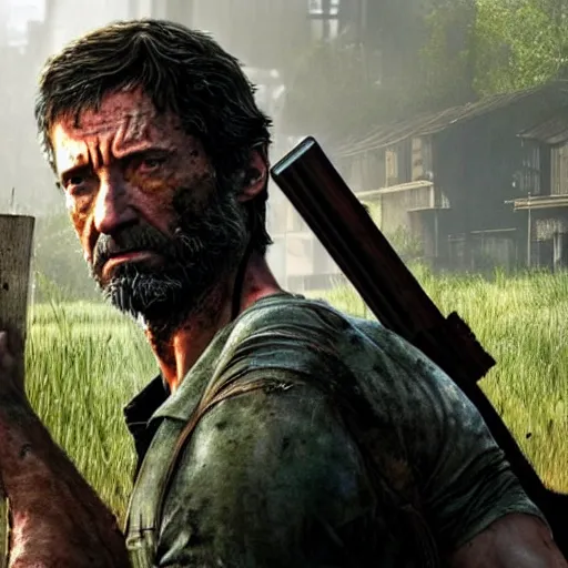 Image similar to Hugh Jackman as Joel in The Last of Us