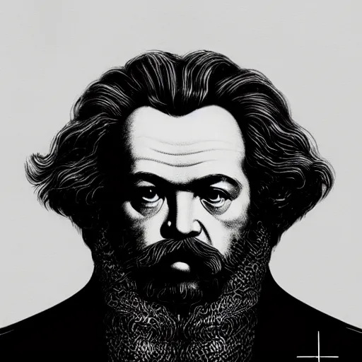 Prompt: portrait of karl marx from dune, sci - fi, techwear, intricate, elegant, highly detailed, digital painting, artstation, concept art, smooth, sharp focus, illustration, by bartek fedyczak, erak note, tooth wu, neil richards, kan liu, siwoo kim, jisu choe