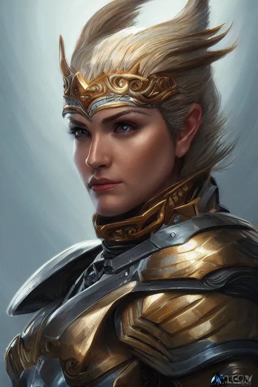 Image similar to amazon valkyrie athena, d & d, fantasy, portrait, highly detailed, headshot, digital painting, trending on artstation, concept art, sharp focus, illustration, art by artgerm and greg rutkowski and magali villeneuve