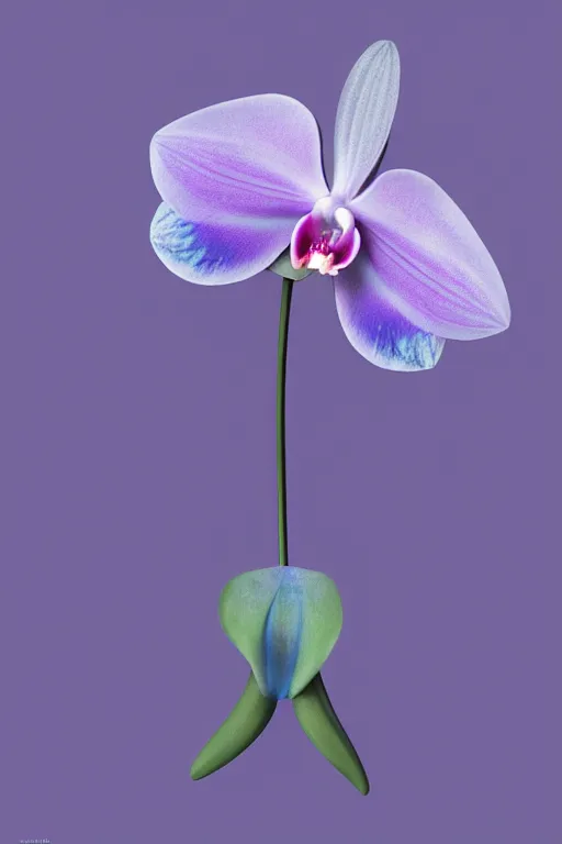 Image similar to a purple and blue orchid, ( ( ( ( jonathan zawada ) ) ) ) a computer rendering by agnes lawrence pelton, featured on polycount, computer art, rendered in cinema 4 d, octane render, rendered in maya