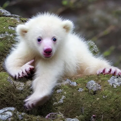 Image similar to baby albino bear cub