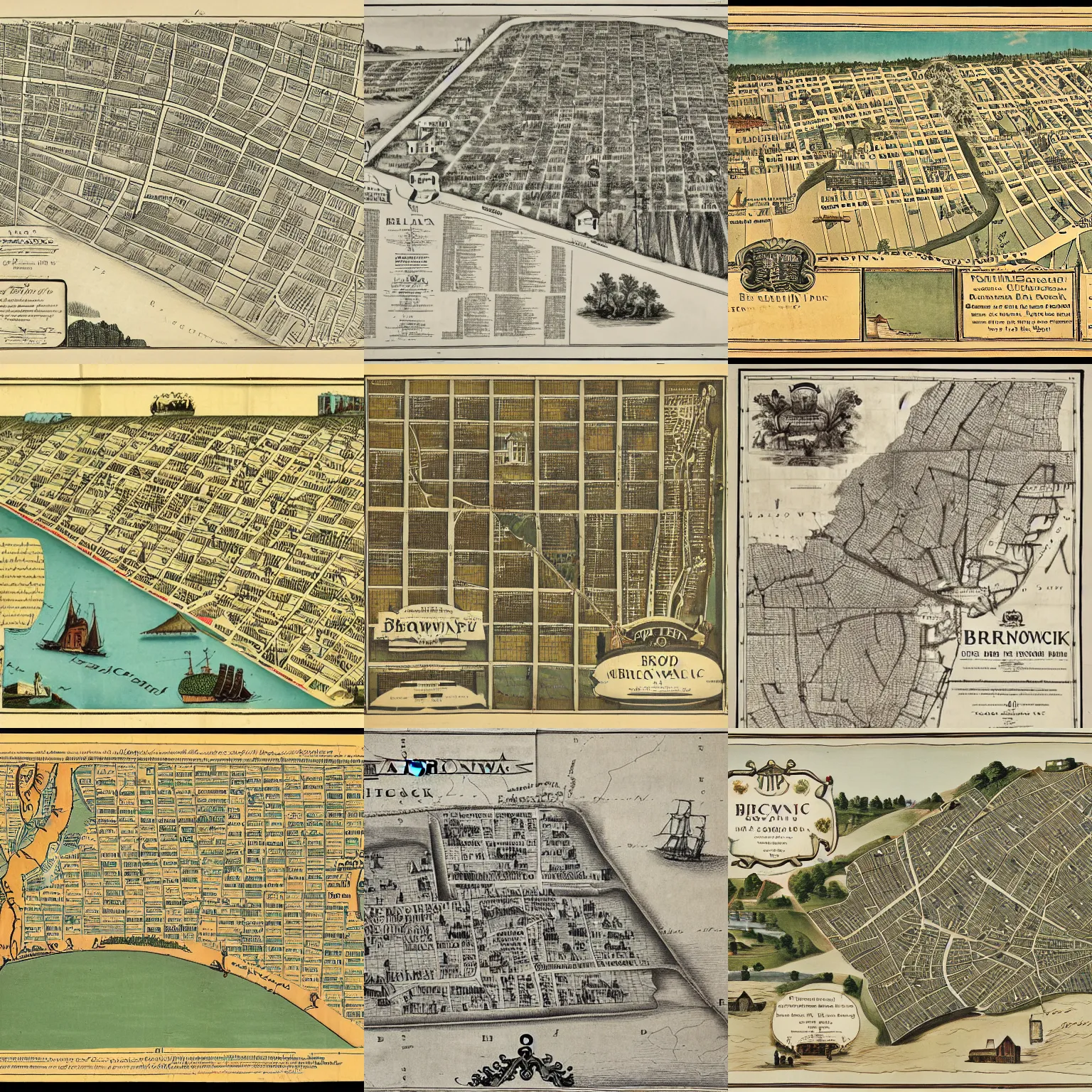 Prompt: map of brunswick md, 1 7 0 0 s atlas