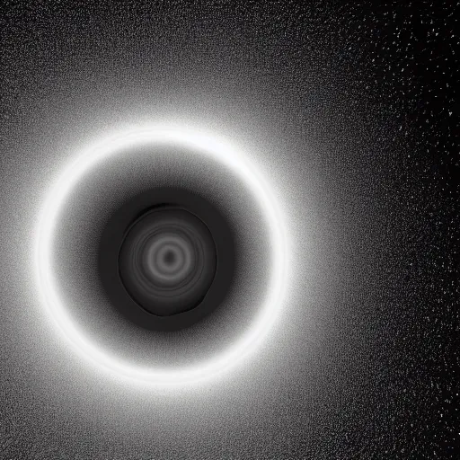 Image similar to rotating black hole distorting the fabric of space - time, seen through a doorway