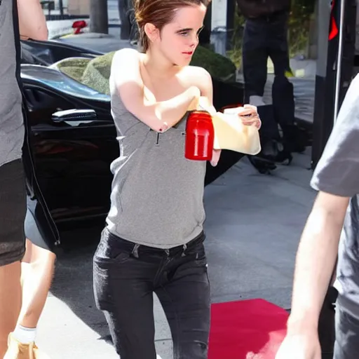 Prompt: Emma Watson projectile vomiting, TMZ