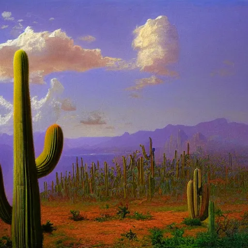 Prompt: flying impressionist island cactus wire, by albert bierstadt and wojciech siudmak, 2 0 megapixels, surrealist