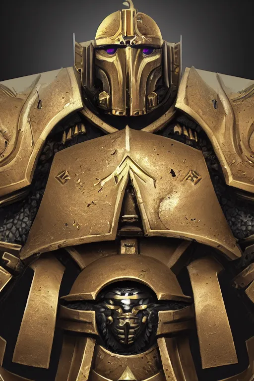 Image similar to armor portrait heros warhammer 4 0 k horus heresy fanart - the primarchs emperor by johannes helgeson animated with vfx concept artist & illustrator global illumination ray tracing hdr fanart arstation zbrush central hardmesh 8 k octane renderer comics stylized