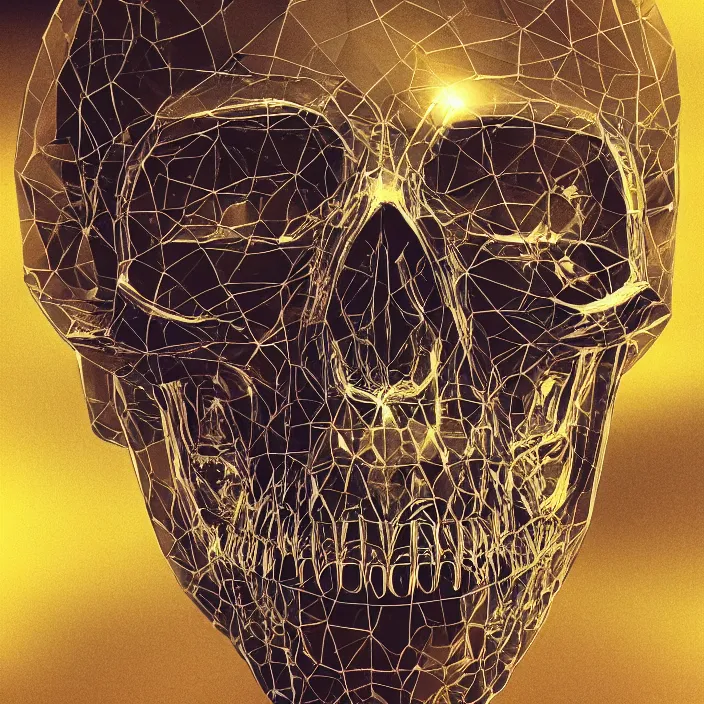 Image similar to transparent crystal skull intricate abstract. sharp teeth. delicate artwork. by Tooth Wu, wlop, beeple, dan mumford. octane render, trending on artstation, greg rutkowski very coherent symmetrical artwork. cinematic, hyper realism, high detail, octane render, 8k, depth of field, bokeh. chrome accents.