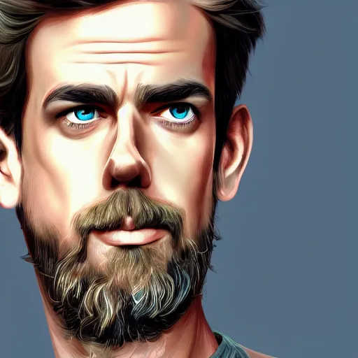 Prompt: jack dorsey funny grimase, closeup, fantasy, intricate, elegant, highly detailed, digital painting, artstation, concept art, matte, sharp focus, illustration