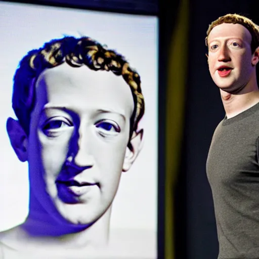 Image similar to cyborg mark zuckerberg