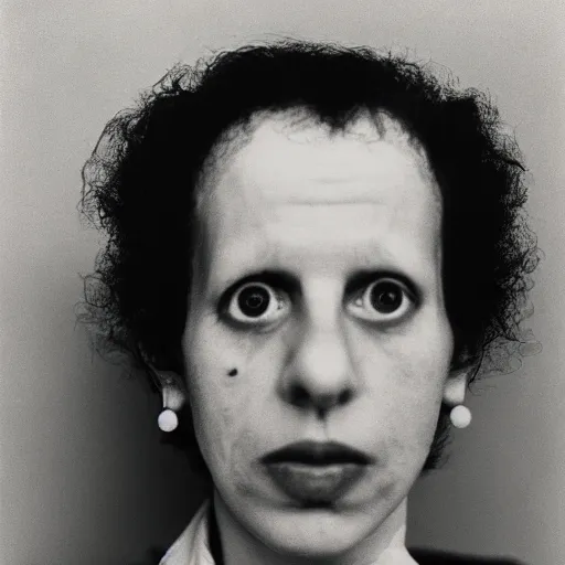 Prompt: portrait of virus performer by Diane Arbus, 50mm