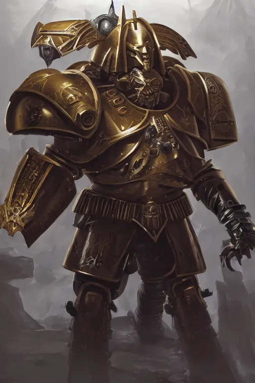 Image similar to armor portrait heros warhammer 4 0 k horus heresy fanart - the primarchs emperor by johannes helgeson animated with vfx concept artist & illustrator global illumination ray tracing hdr fanart arstation zbrush central hardmesh 8 k octane renderer comics stylized