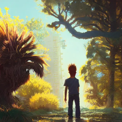 Image similar to highly detailed portrait bart simpson, in gta v, stephen bliss, unreal engine, fantasy art by greg rutkowski, loish, rhads, ferdinand knab, makoto shinkai and lois van baarle, ilya kuvshinov, rossdraws, tom bagshaw, global illumination, radiant light, detailed and intricate environment