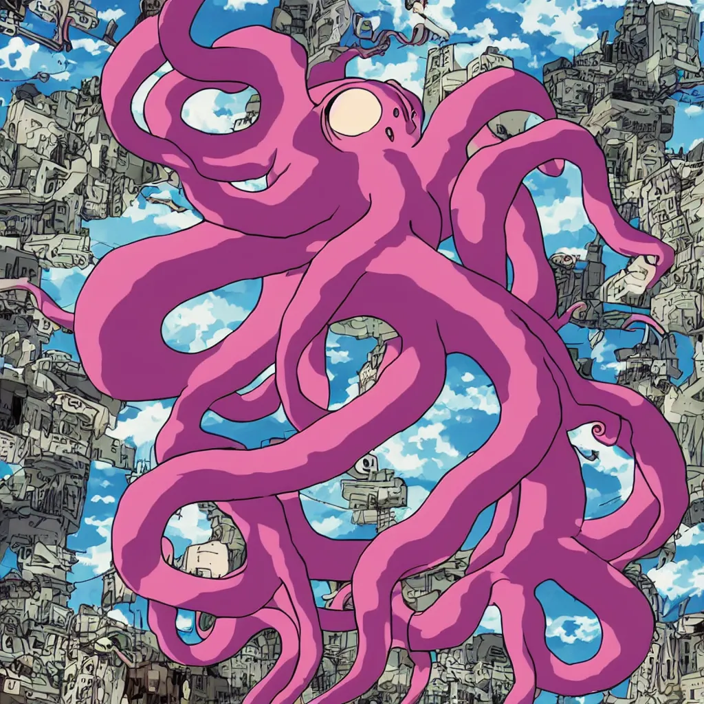 Prompt: giant octopuss, anime style