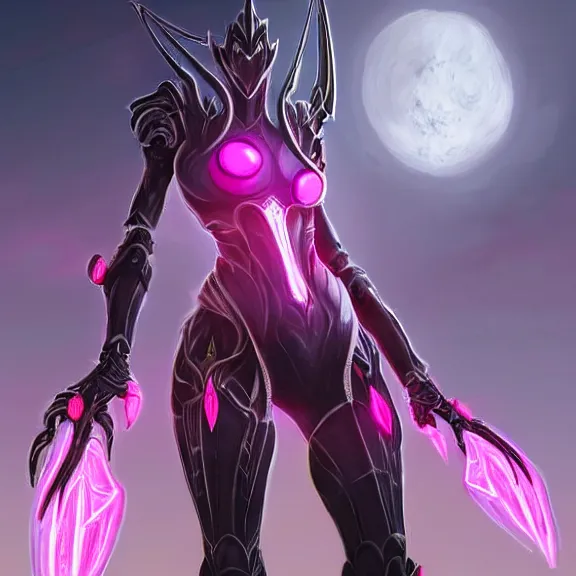 Image similar to highly detailed giantess shot exquisite warframe fanart, looking up at a giant 500 foot tall beautiful stunning saryn prime female warframe, as a stunning anthropomorphic robot female dragon, looming over you, posing elegantly, camera between the legs, white sleek armor with glowing fuchsia accents, proportionally accurate, anatomically correct, sharp claws, two arms, two legs, camera close to the legs and feet, giantess shot, upward shot, ground view shot, leg and thigh shot, epic low shot, high quality, captura, realistic, professional digital art, high end digital art, furry art, macro art, giantess art, anthro art, DeviantArt, artstation, Furaffinity, 3D realism, 8k HD octane render, epic lighting, depth of field