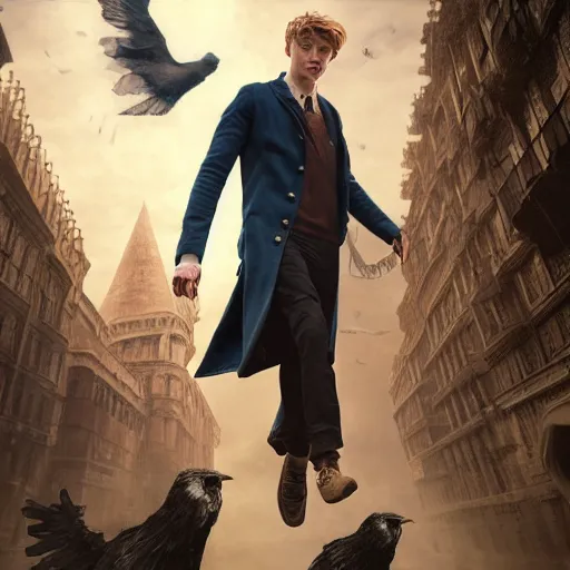 Image similar to hyperrealistic mixed media high resolution, scamander from harry potter with his creatures , stunning 3d render inspired art by István Sándorfi and Greg Rutkowski and Unreal Engine, perfect symmetry, dim volumetric lighting, 8k octane beautifully detailed render, post-processing, extremely hyper-detailed, intricate, epic composition, highly detailed attributes, highly detailed atmosphere, full body shot, cinematic lighting, masterpiece, no trending on artstation, very very detailed, masterpiece, stunning, flawless structure, lifelike texture, perfection,