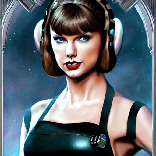 Prompt: Taylor Swift as Princess Leia, by Mark Brooks