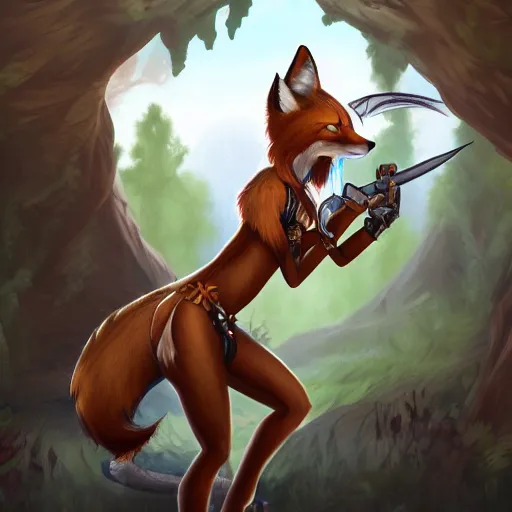 Prompt: award-winning extremely detailed FurAffinity fantasy art of a cute female anthro anthro warrior fox with a long tail, 4k, Dark Natasha, trending on FurAffinity