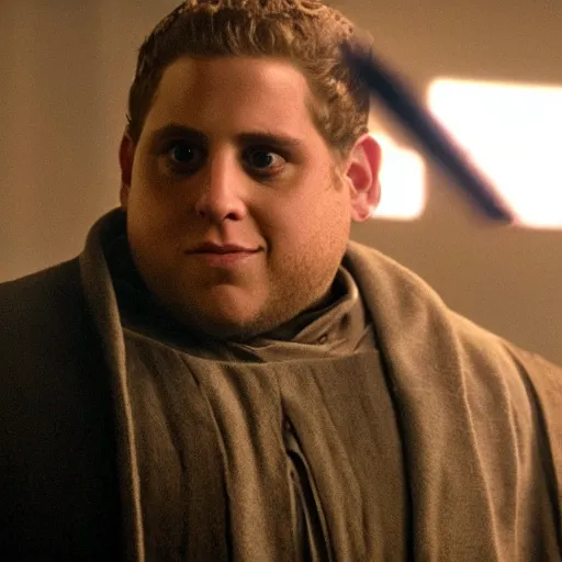 Image similar to jonah hill as anakin skywalker in star wars episode 3, 8k resolution, full HD, cinematic lighting, award winning, anatomically correct