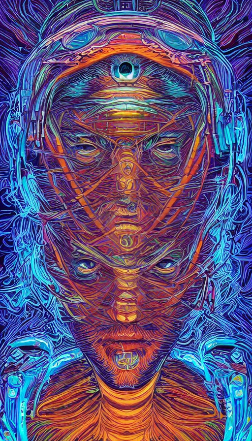 Image similar to portrait of a digital shaman, by dan mumford