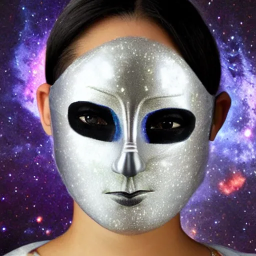 Image similar to galaxy gothic mask