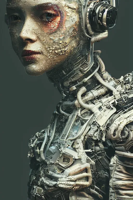 Image similar to hyperrealistic portrait of a woman monster astronaut, full body portrait, well lit, intricate abstract. cyberpunk, intricate artwork, by Tooth Wu, wlop, beeple. octane render,in the style of Jin Kagetsu, James Jean and wlop, highly detailed, sharp focus, intricate concept art, digital painting, ambient lighting, 4k, artstation