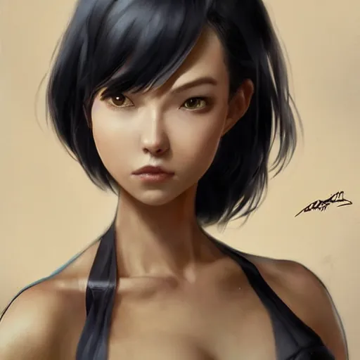 Prompt: cassandra cain wearing a lace bra!!!! standing in a doorway!!!, giggling, beautiful face!!!!, 2 7 years old, cg animation, lifelike, animated, realistic, by artgerm, greg rutkowski, 3 d