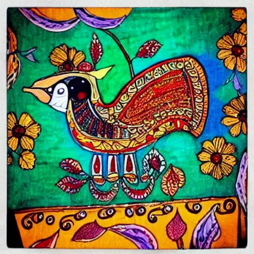 Image similar to “ a madhubani painting ”