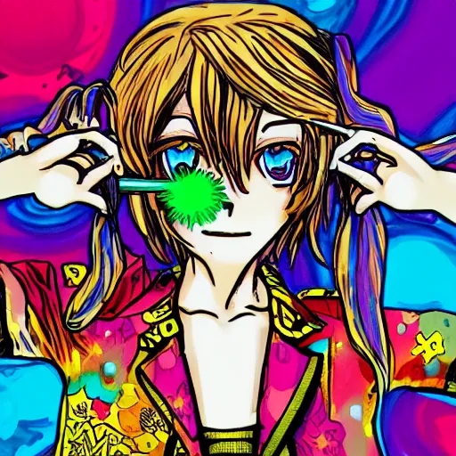 Image similar to me! me! me! psychedelic, anime