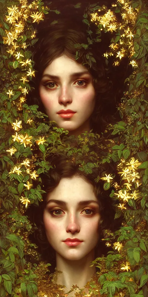 Image similar to hyper realistic photographer looking through a vintage medium format camera, design on white background, beautiful details, lush foliage cyberpunk, gold, drawn by john singer sargent, tom bagshaw, norman rockwell, alphonso mucha, lolish, trending on artstation