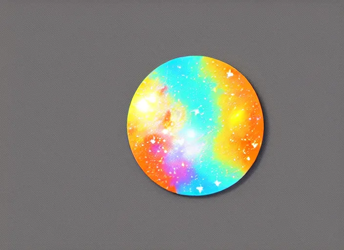 Image similar to a minimalistic sticker illustration of a galaxy, minimalism, artstation, 4 k