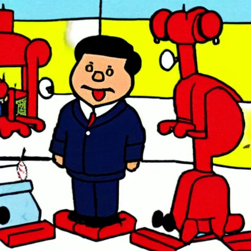 Image similar to little mr xi jinping by roger hargreaves and jim henson