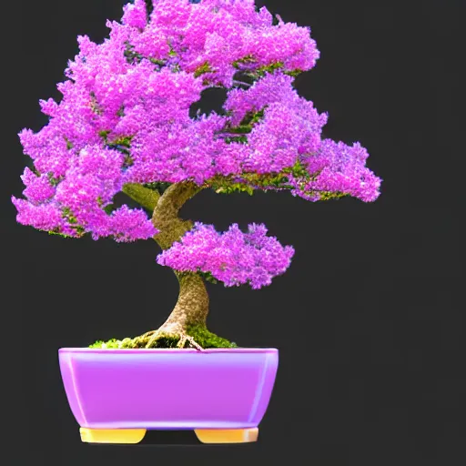 Image similar to bonsai lilac! tree but minimalistic concept art by frank stella gilleard james whalen tom, colorful, soft light, trending on artstation, minimalism